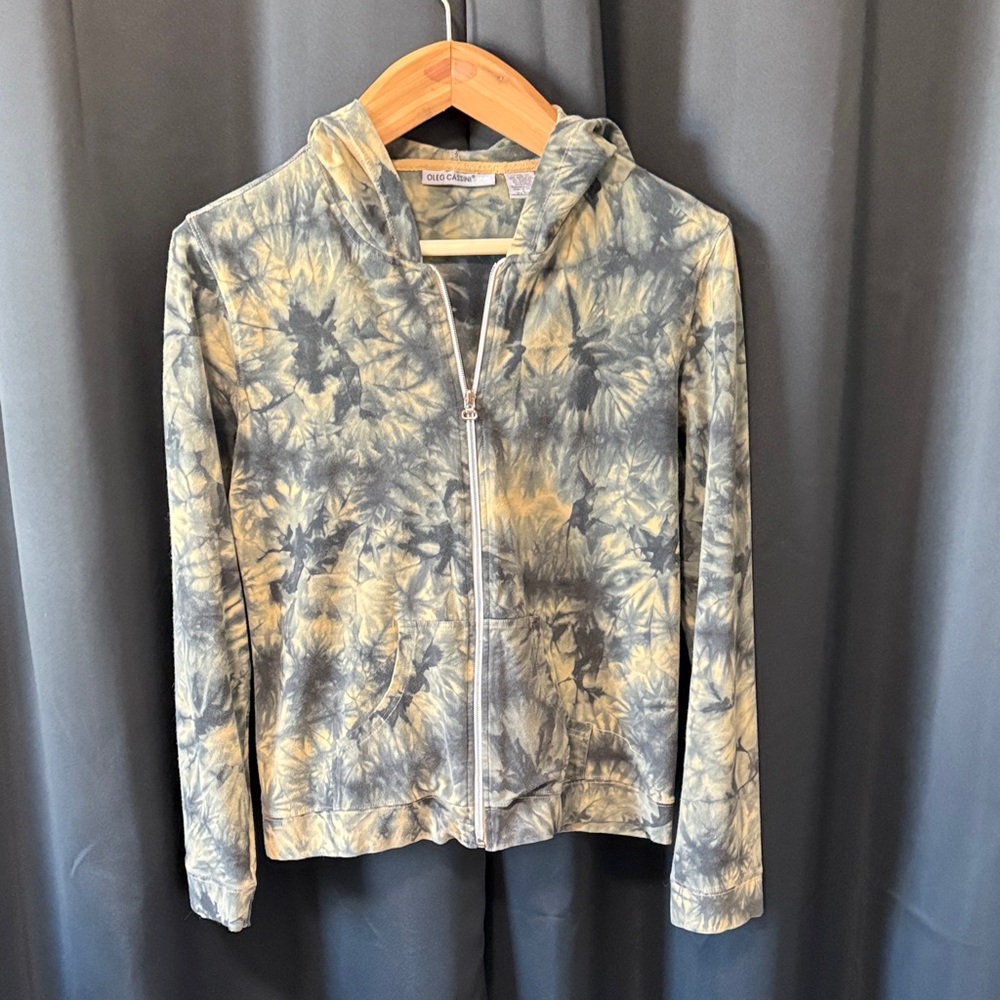 Oleg Cassini Sport Tie-Dye Hoodie Jacket